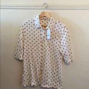 NWT Tory Burch Sport Cotton Button Down Shirt